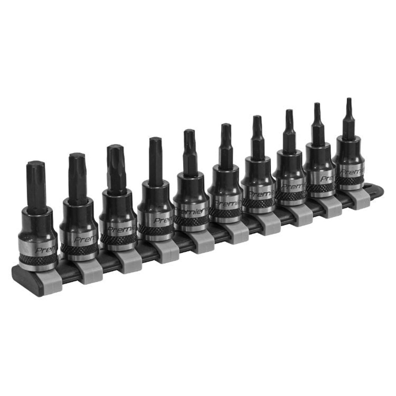 Sealey TRX-Star* Socket Bit Set 10pc 3/8″ Drive Black Series (Premier)