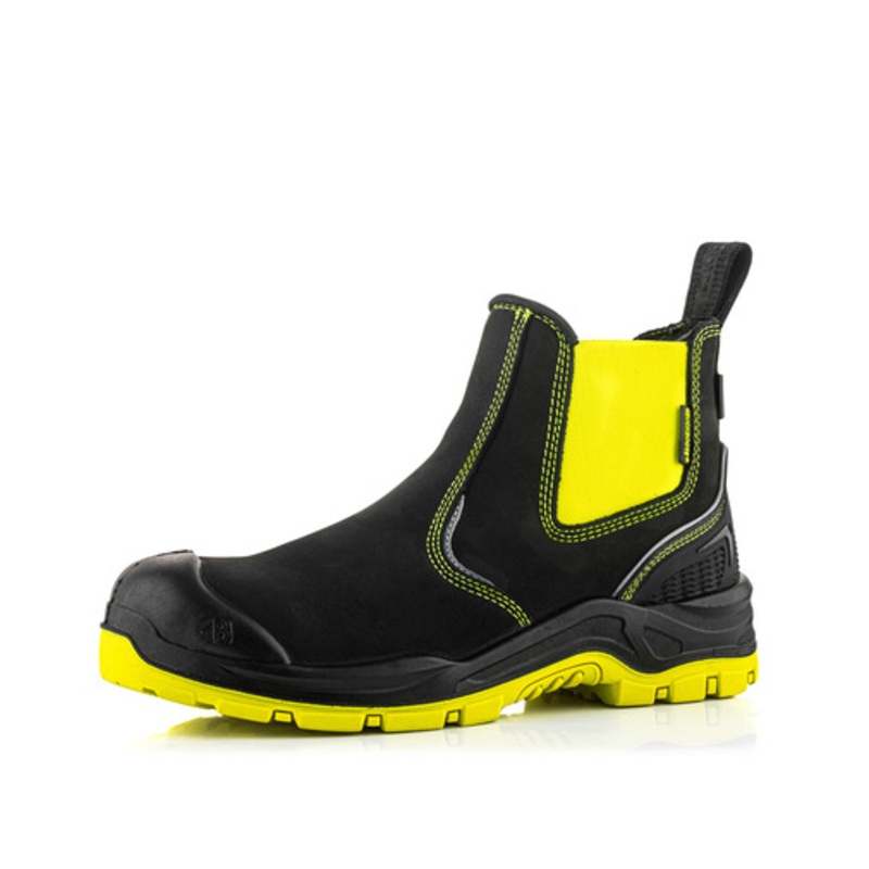 *STOCK CLEARANCE* – UK Size 6 & 8 – Buckler Safety Dealer Boot  Hi-Viz Yellow Waterproof Work Boots | BVIZ3YL