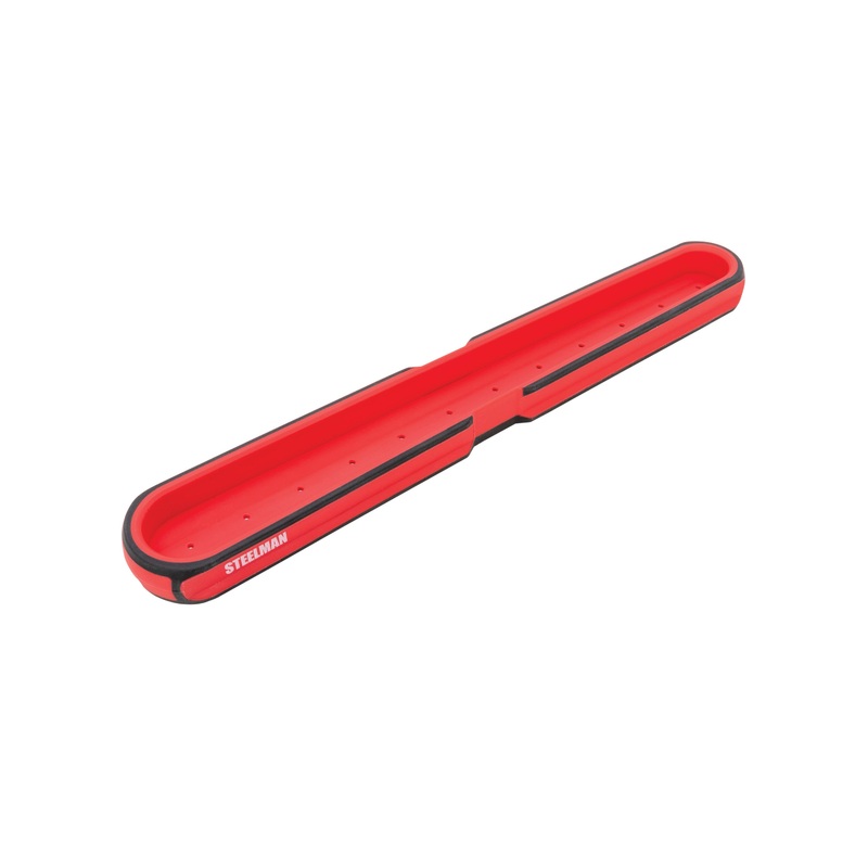 Medium 12-Inch Long Magnetic Steel Socket Storage and Parts Accessory Tray