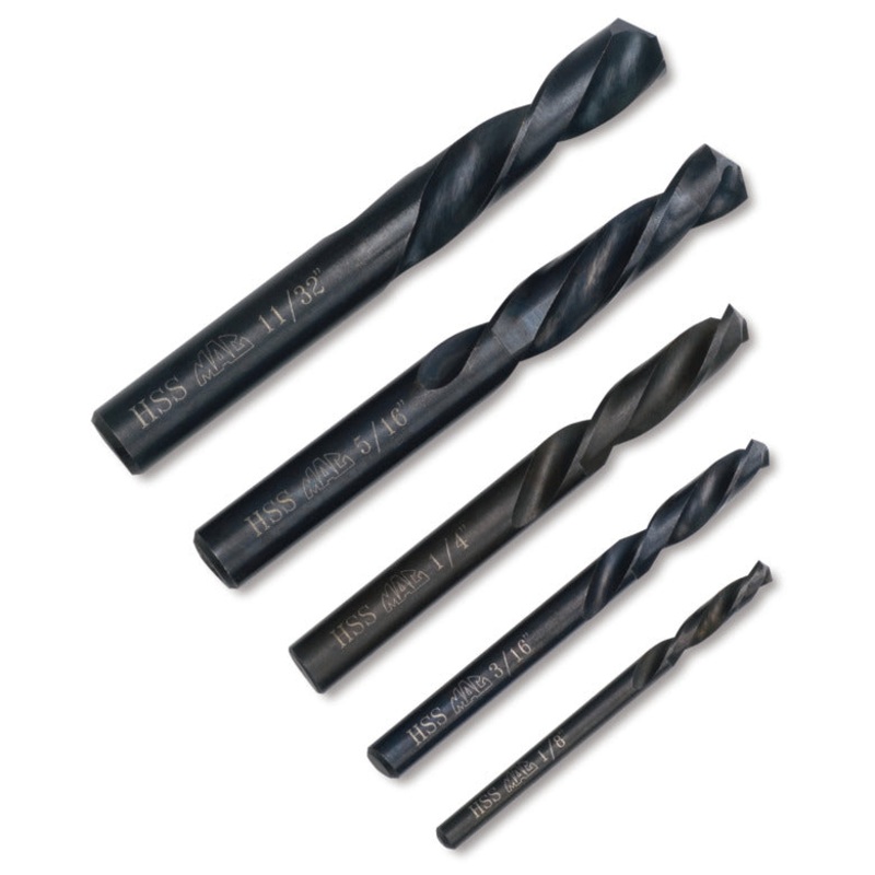 Left-Hand High-Speed Steel Drill Bit 3/16″