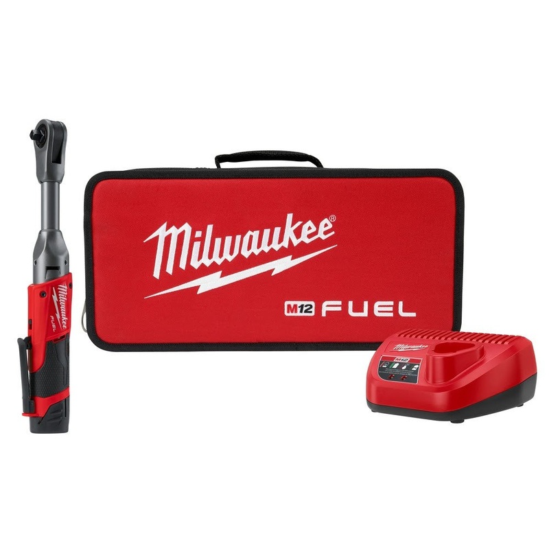 Milwaukee 2560-21 M12 FUEL 3/8″ Extended Reach Ratchet 1 Battery Kit