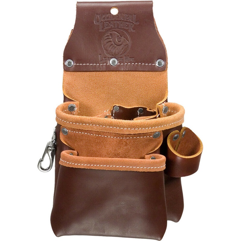 Occidental Leather 6102 9-Pocket Compact All Leather Tool Pouch w/Tool Snap Clip