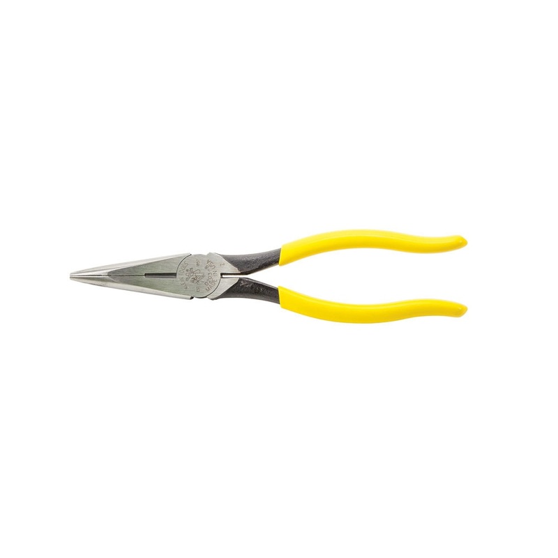 Klein Tools D203-8 Pliers, Long Nose Side-Cutters, 8″
