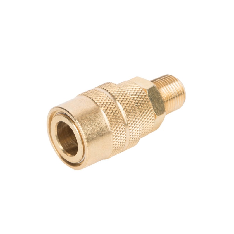 1/4-Inch Industrial Brass Coupler 1/4-Inch Male NPT 10-Pack