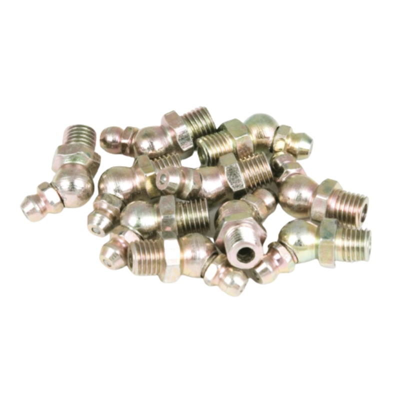 Performance Tools 10 pk. 8mm x 1 Short 45 Grease Fitting