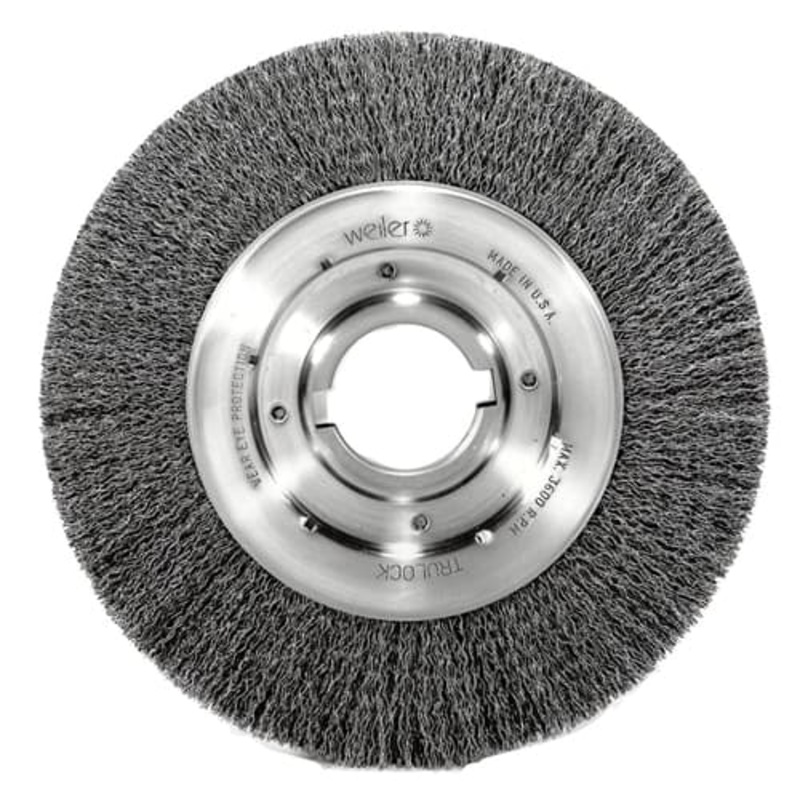 Weiler 06530 10″ Medium Crimped Wire Wheel, .0118 SS, 2″ A.H.