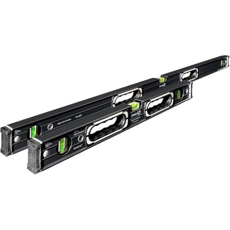 Stabila 37300 2-Piece Type 196-2 Dark Shadow 24 in. / 48 in. Level Set