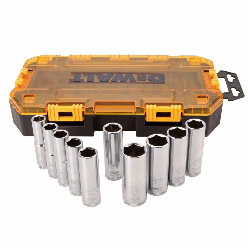 Dewalt DWMT73815 10 Piece Metric 1/2″ Drive Deep Socket Set