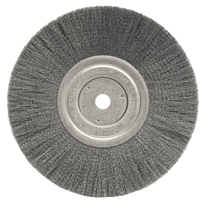 Weiler 01135 8″ Narrow Crimped Wire Wheel, .006, 5/8″ A.H.