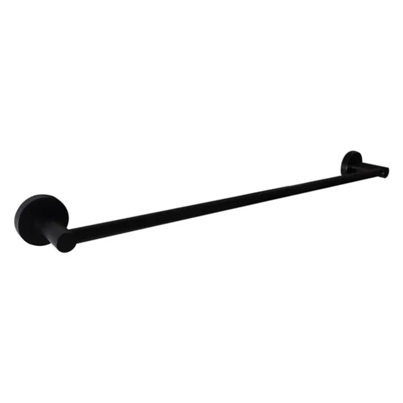 Rondo Single Towel Rail 750 Black
