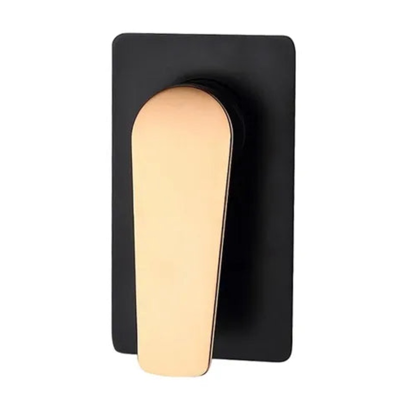 Zevio Shower Wall Mixer Matt Black Rose Gold