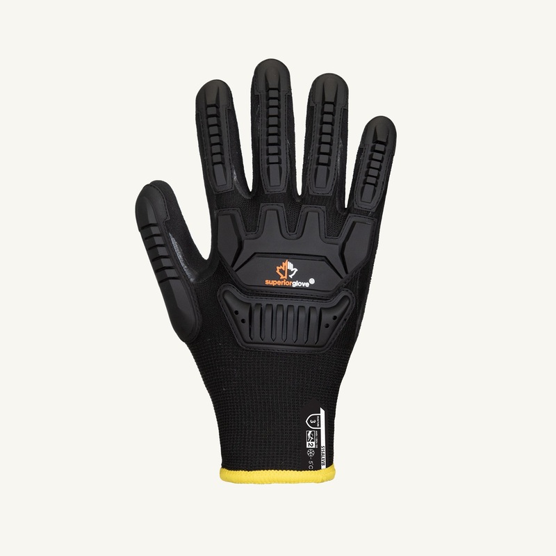 Anti-Impact Gloves  – Superior Glove Dexterity Latex Palm Impact Resistant Winter Gloves, S15ALXVB