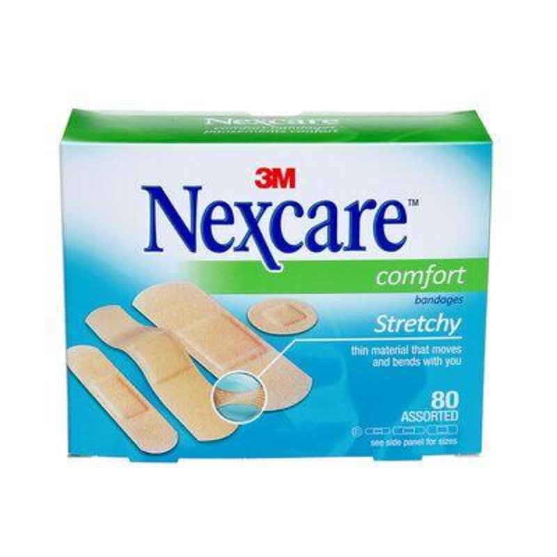 Bandages – Bandages 3M Nexcare Comfort, (bote de 12 paquets, 80 par paquet), CS203